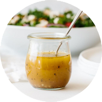 jar of apple cider vinegar vinaigrette