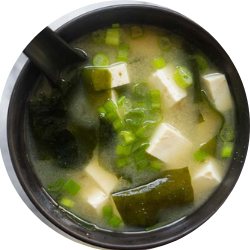 soup with vegetables and seaweed kombu