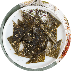 plate with nori chips