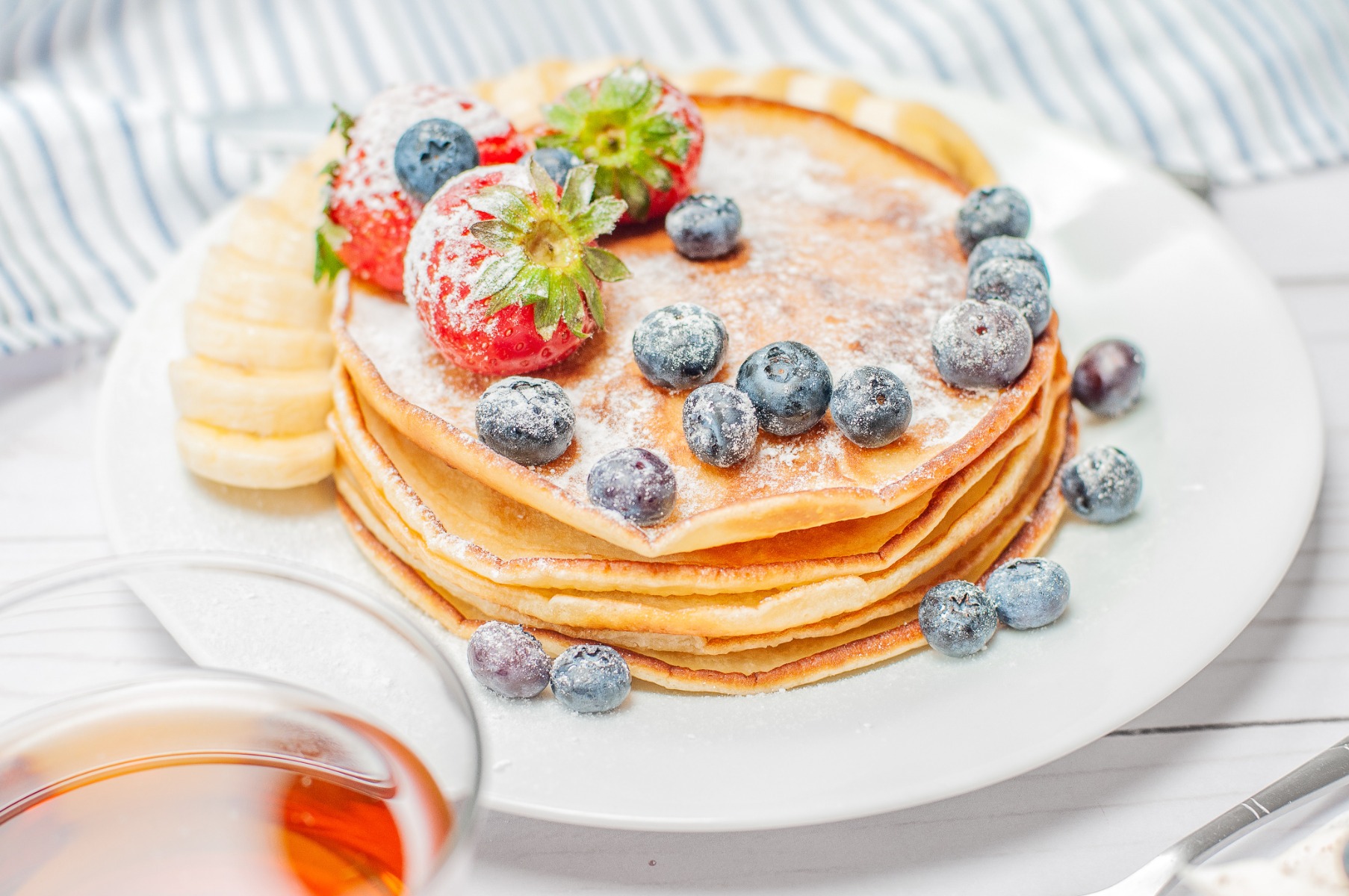 Crêpes arrosées d'un délicieux sirop d'agave bio.